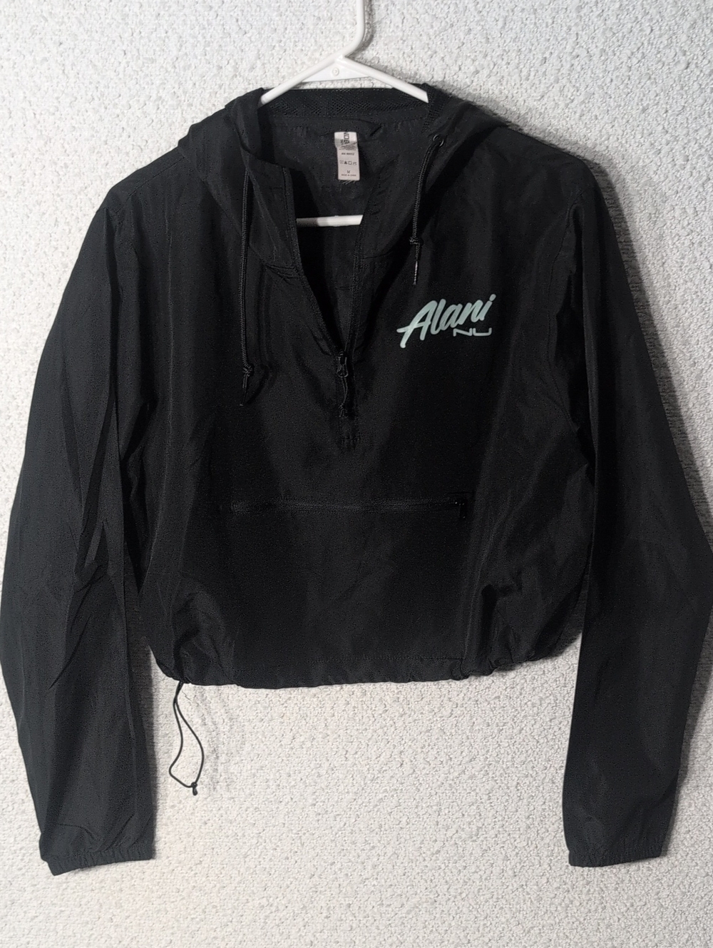 Women's Black Alani Lightweight Pullover Windbreaker Jacket
